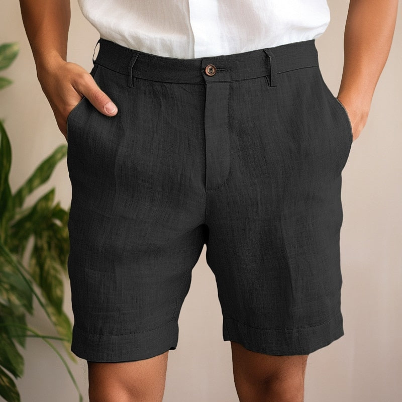 Men's casual relaxed fit summer shorts, designed for stylish warm weather comfort & everyday wear.