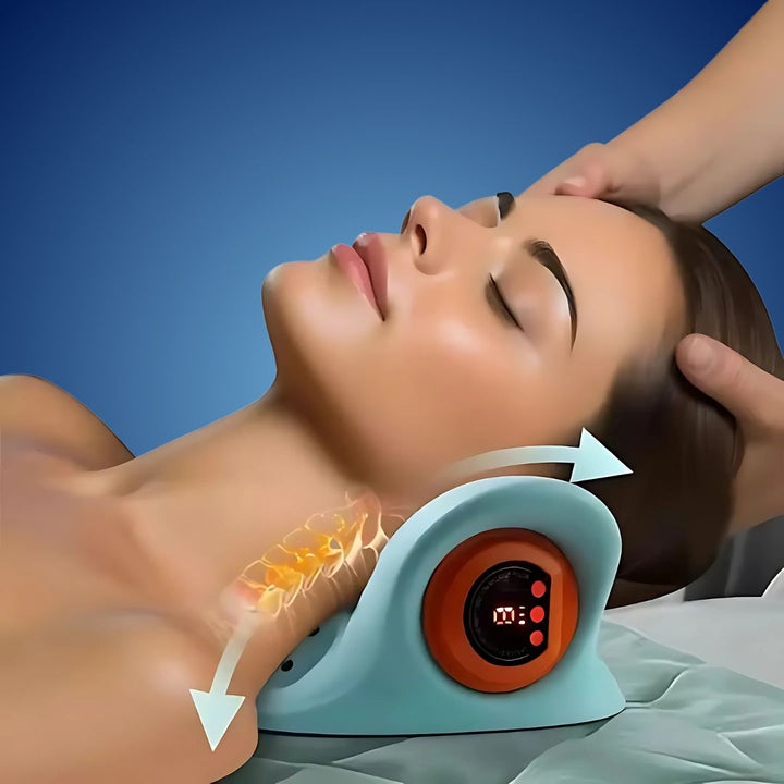 "NackenEase EMS Massagegerät: tragbares, leichtes Gerät mit Wärmetherapie für Nackenschmerzen und Muskelentspannung"