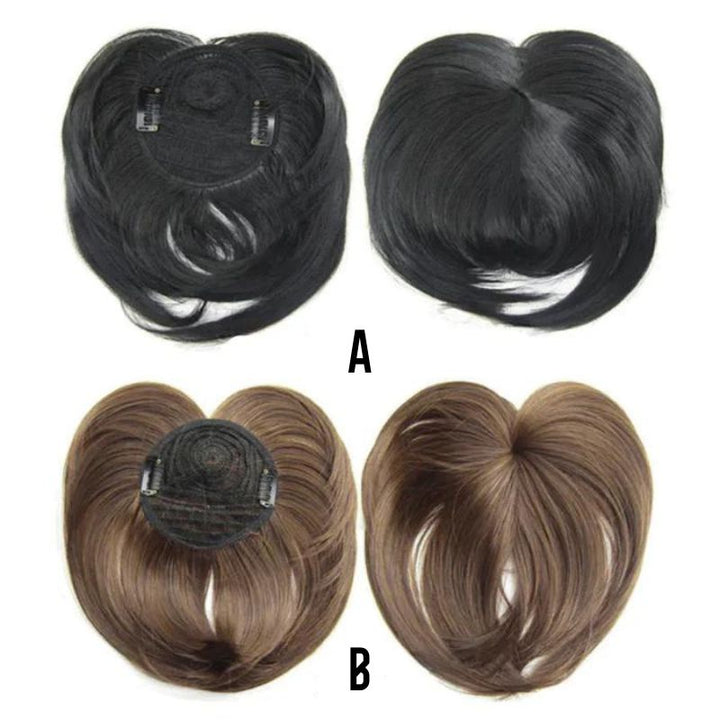 "Natürliche Haarverlängerung, dicht und fließend, für schnelle, stilvolle Frisuren in verschiedenen Farben."