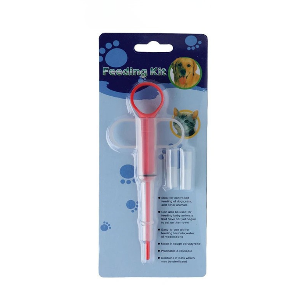Durable pet food syringe, reusable and easy to clean for puppies, kittens, and small animals