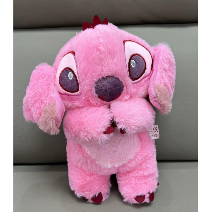 "Niedliches Stofftier Stitch mit integrierten Lichtern und Musik, ideal für beruhigenden Schlaf und Disney-Fans."