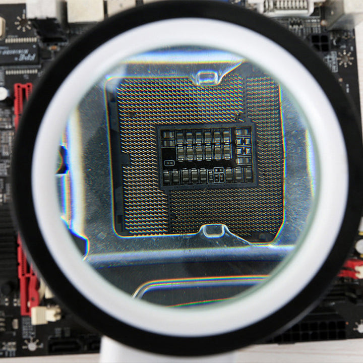 "Optische Lupe mit 30-facher Vergrößerung und LED, ergonomisch, ideal für Sehschwache, Schmuckbegutachtung und Modellbau."