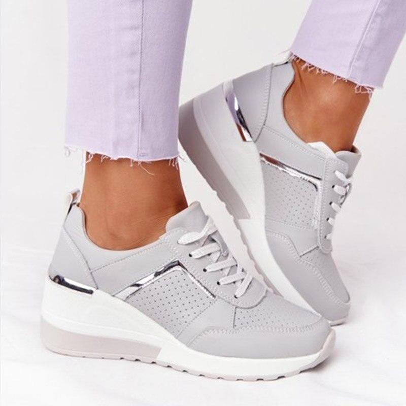 Orthopädische Damen-Sneaker in Weiß mit gepolsterter Sohle und atmungsaktivem Material für stilvollen Komfort und Unterstützu