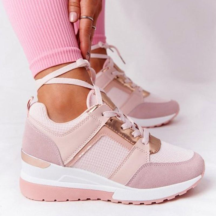 Orthopädische Damen-Sneaker in Weiß mit gepolsterter Sohle und atmungsaktivem Material für stilvollen Komfort und Unterstützu