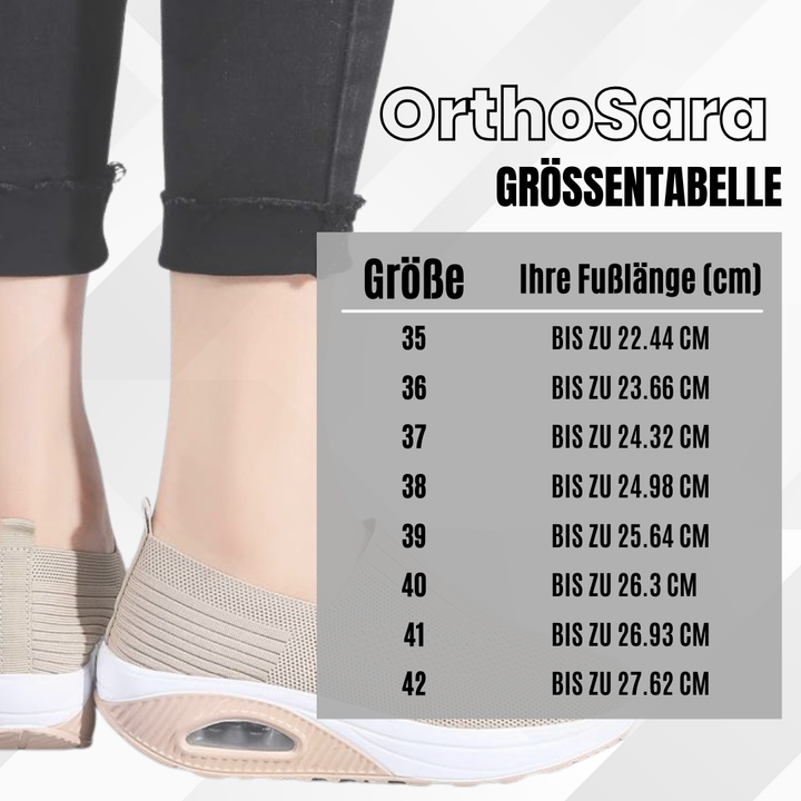"Orthopädische Damenschuhe mit rutschfester Sohle, atmungsaktivem Material und großzügigem Zehenraum, seitlich abgebildet."