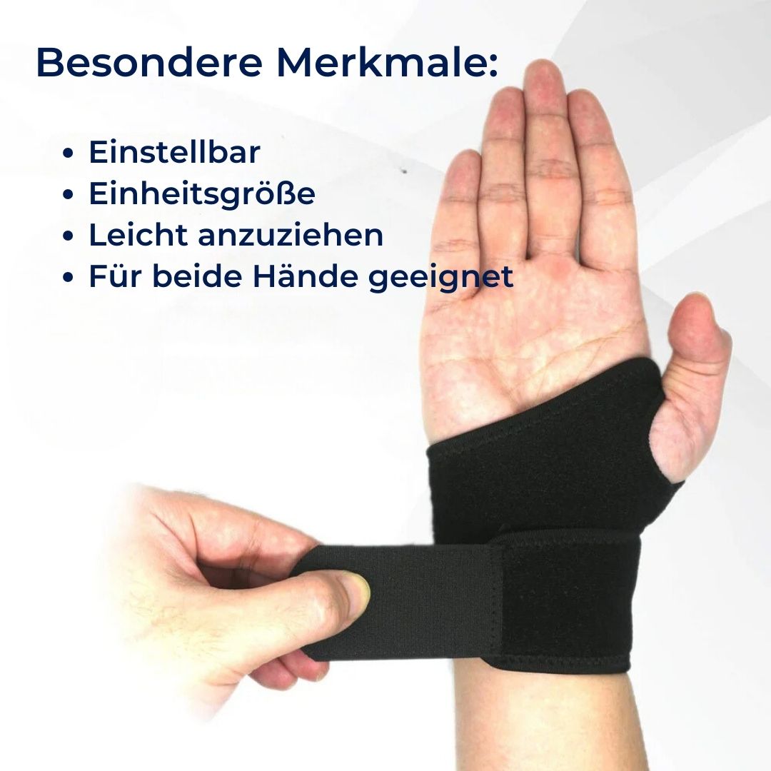Orthopädische Handgelenkstütze mit verstellbarer Stahlschiene, bietet Stabilität und Schmerzlinderung bei Karpaltunnelsyndrom