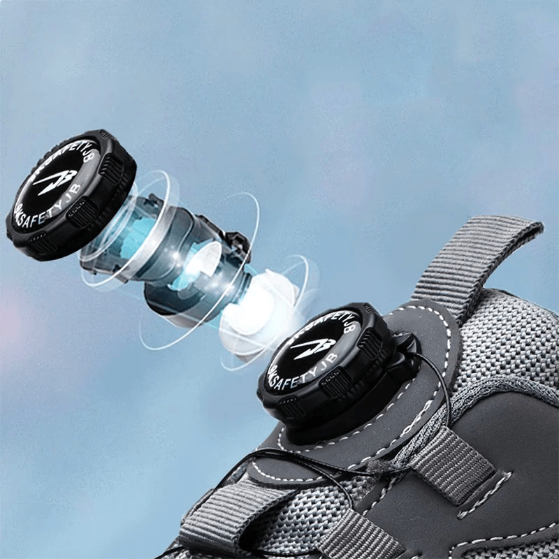 "Orthopädische Herrensicherheitsschuhe mit Kevlar-Sohle, grau, rutschfest, komfortabel für Arbeitsumgebung"