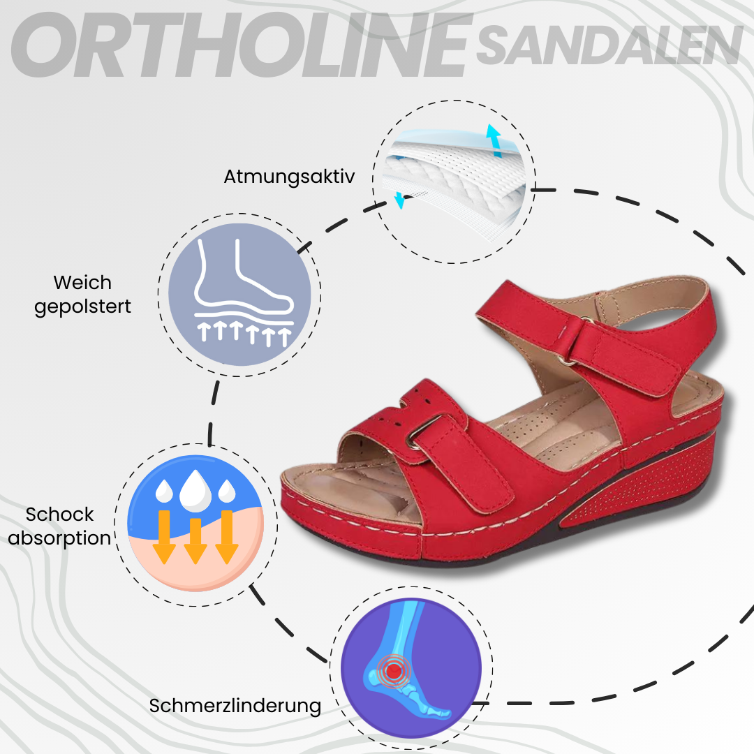 "Orthopädische Sandalen für Damen, rutschfest, bequem, in Beige, Khaki-Orange, Rot, Schwarz, Größen 36-43."