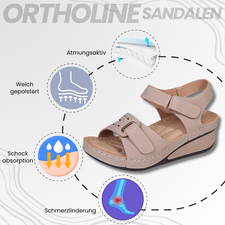 "Orthopädische Sandalen für Damen, rutschfest, bequem, in Beige, Khaki-Orange, Rot, Schwarz, Größen 36-43."