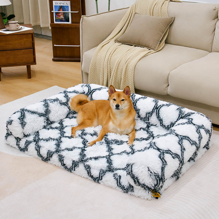 Comfortable pet bed, orthopedic bolster design, easy to wash cover