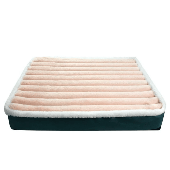Durable pet orthopedic foam bed with washable cover, offering comfortable support for aging dogs.