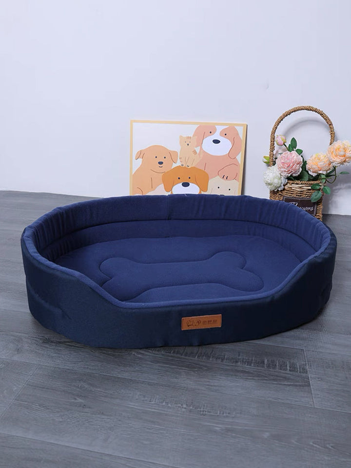 Comfortable unisex pet bed, orthopedic memory foam, breathable cover, joint support.