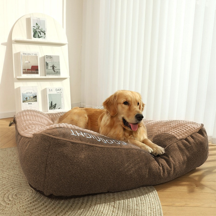Durable pet cushion, orthopedic dog bed with spine support, ideal for senior pets