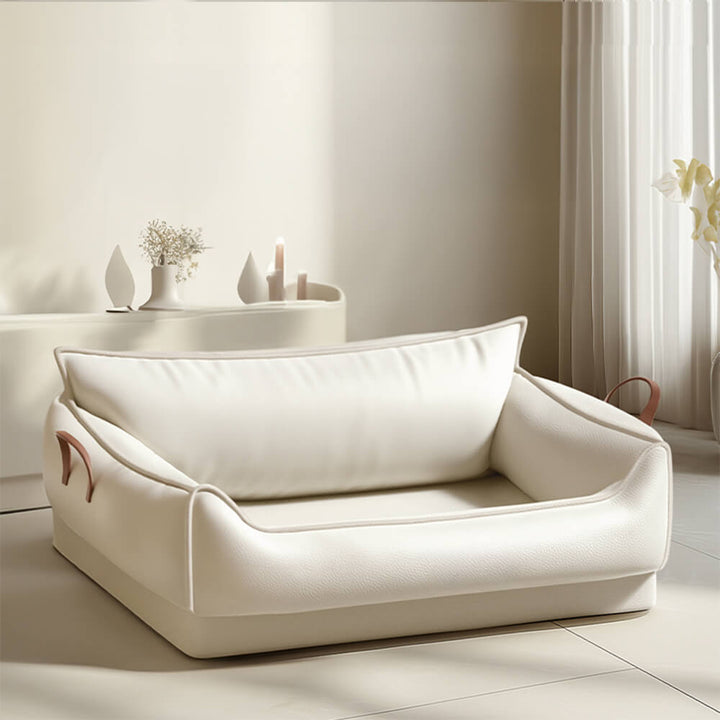 Premium pet furniture, natural latex orthopedic dog bed, scratch-resistant and washable