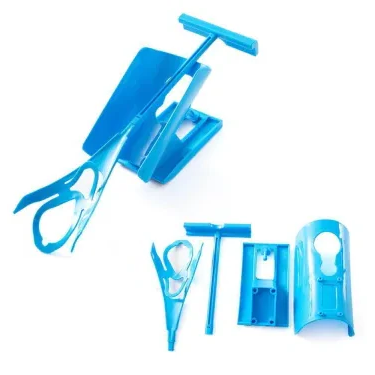 Sock puller kit with a smooth, contoured trough and handle, ideal for easy dressing of all sock types.