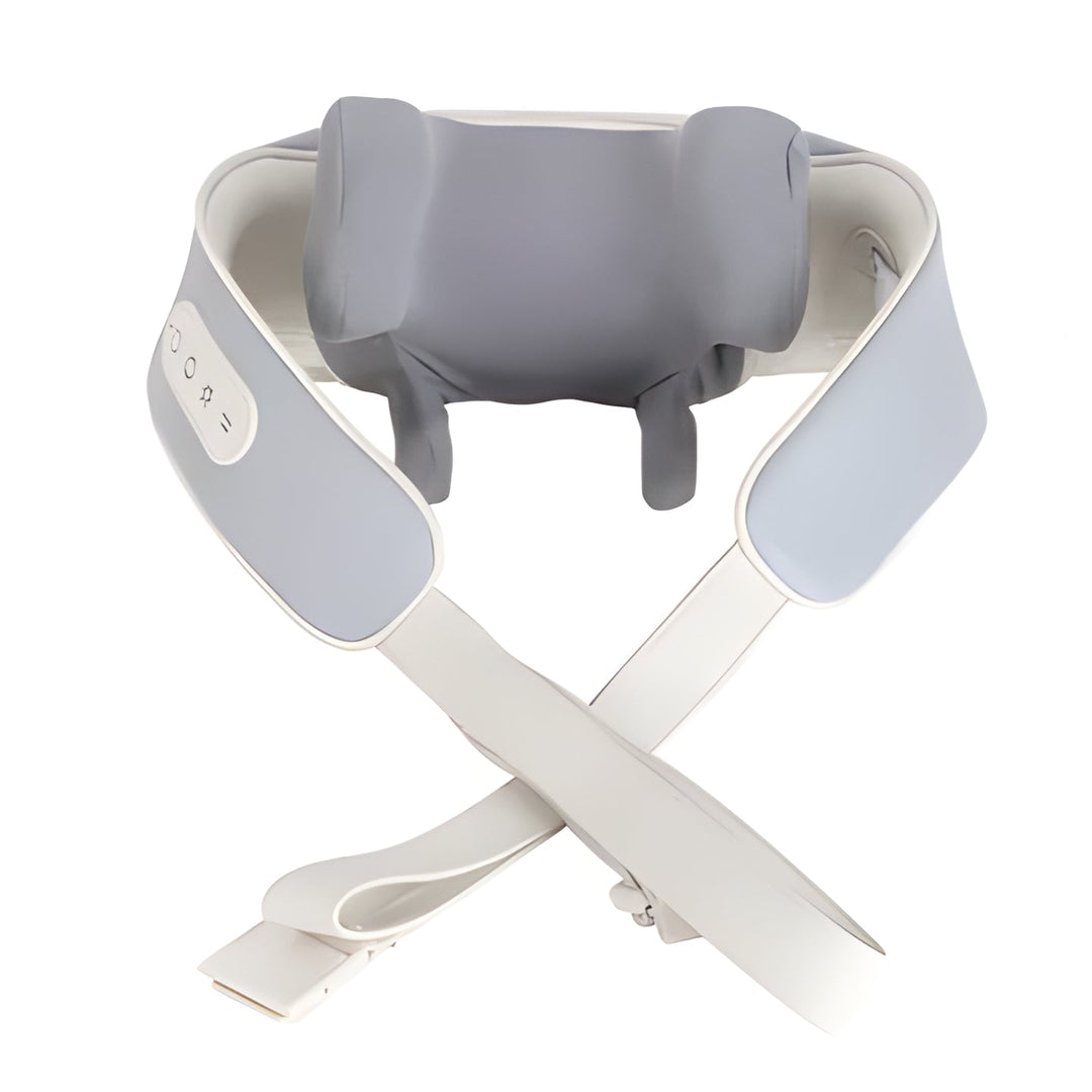 Portable electric neck & shoulder massager. Wireless heat therapy for on-the-go stress relief & muscle relaxation.