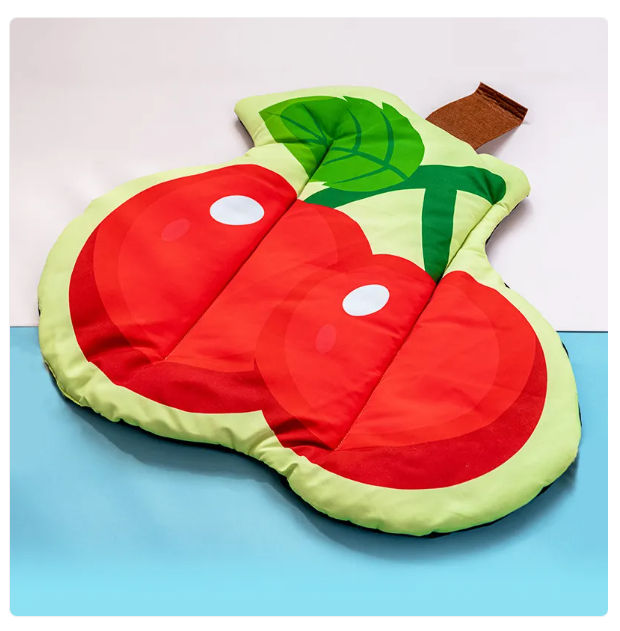 Pet cooling mat with watermelon design, ideal for cats and dogs in summer