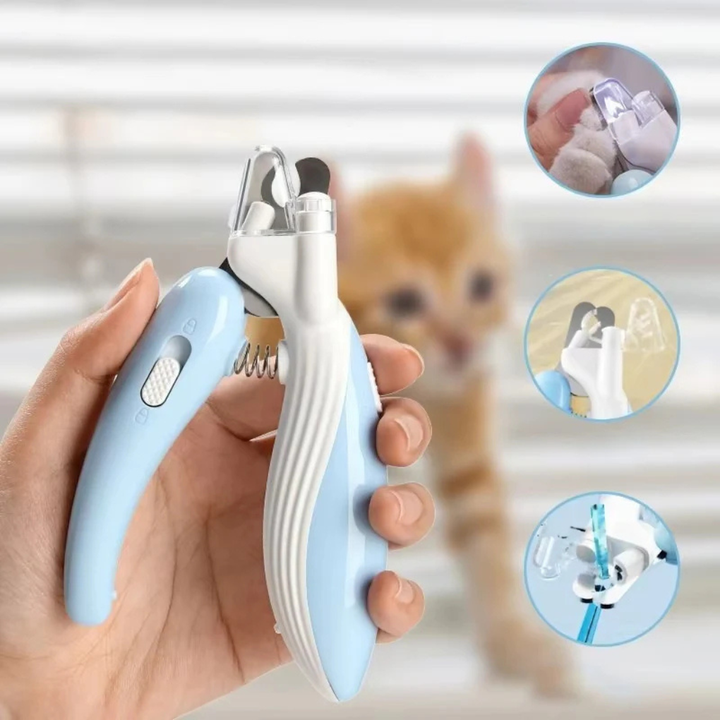Ergonomic pet nail clippers for comfortable grooming of cats and small animals
