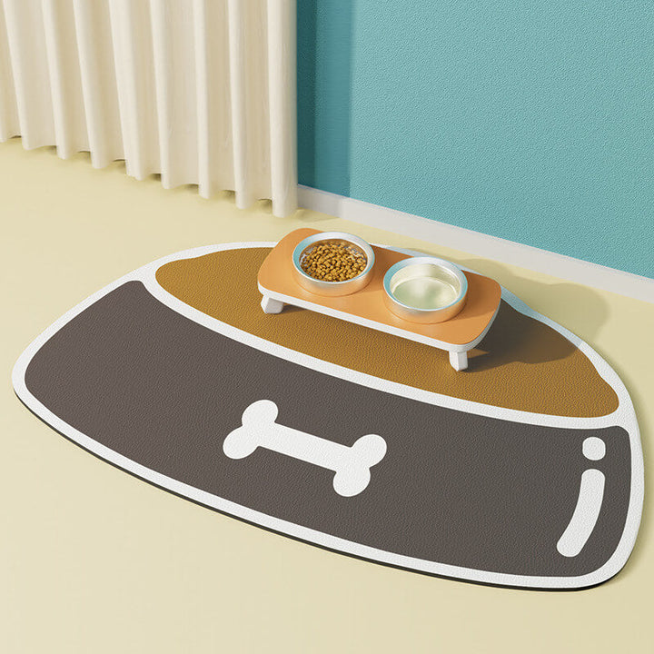 Non-slip large pet feeding mat, absorbent, quick-dry solution for pets, easy clean