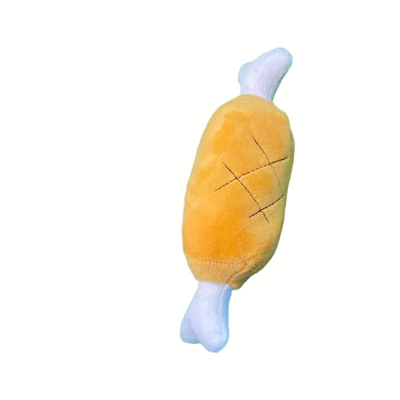 Soft and durable french fry plush pet toy, excellent for indoor dog fun