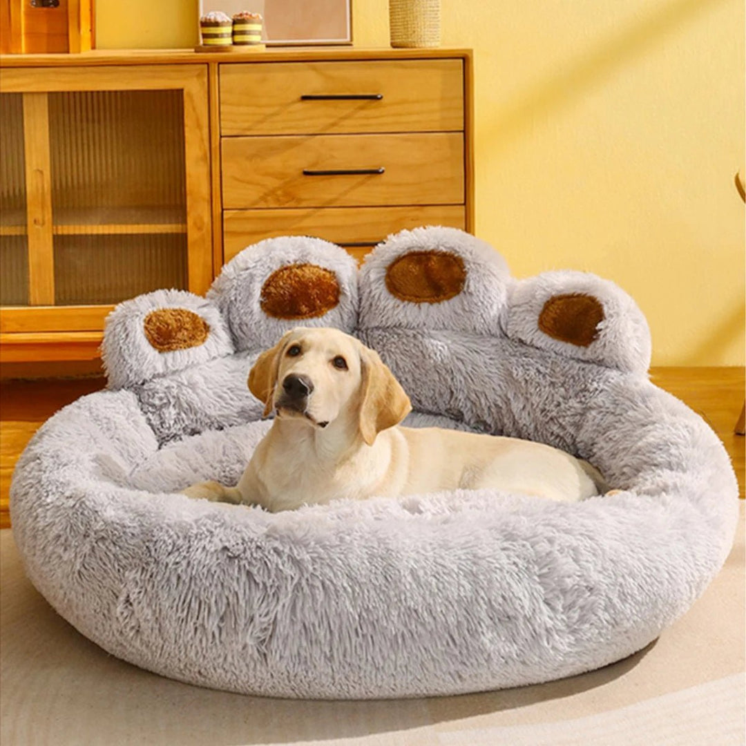Plush donut dog bed in a cozy sofa style for ultimate pet comfort