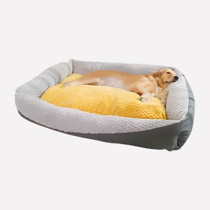 Soft foam dog calming pet bed with a washable cover, providing deep sleep for pets of all sizes