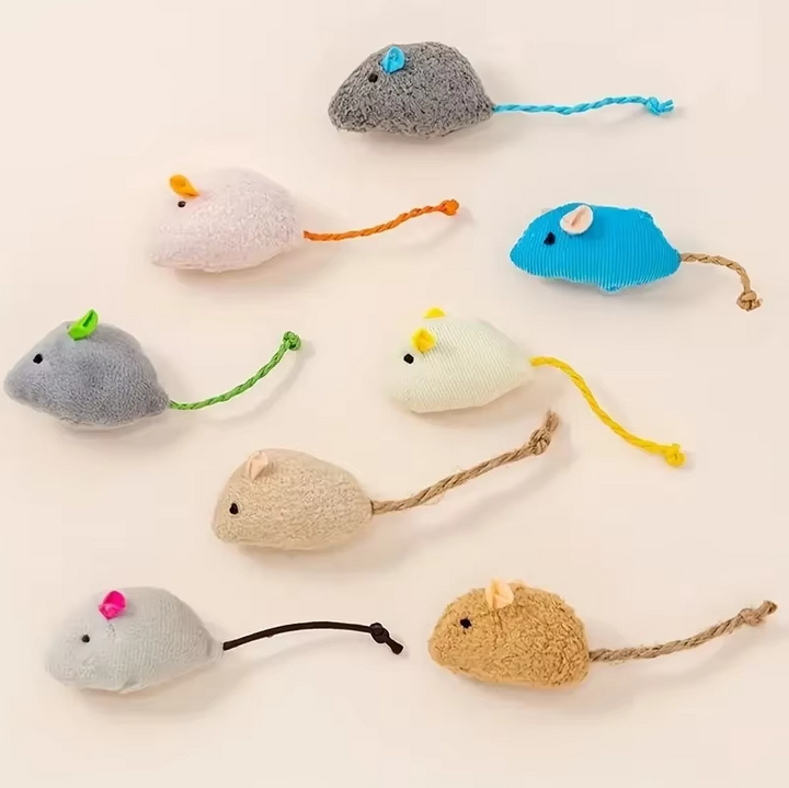 Cat accessory plush mouse toy, designed for stimulating hunting instincts and play