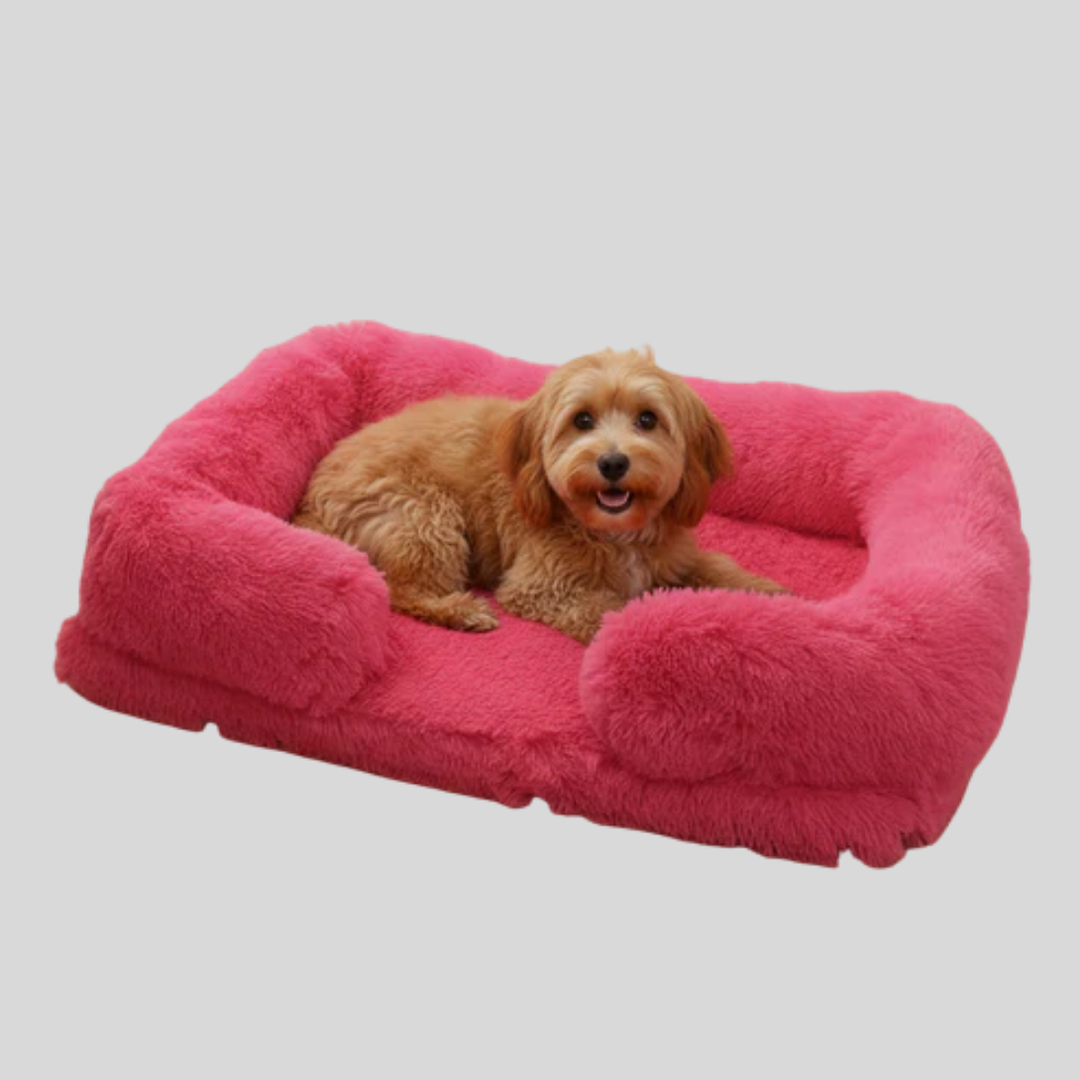Durable pet bed, rectangular form, plush interior for maximum pet comfort, easy to wash.