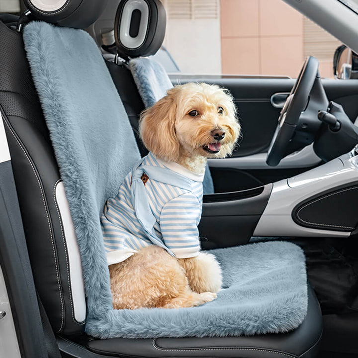 Soft pet car seat cover in universal fit, designed for comfort and auto protection for dogs.