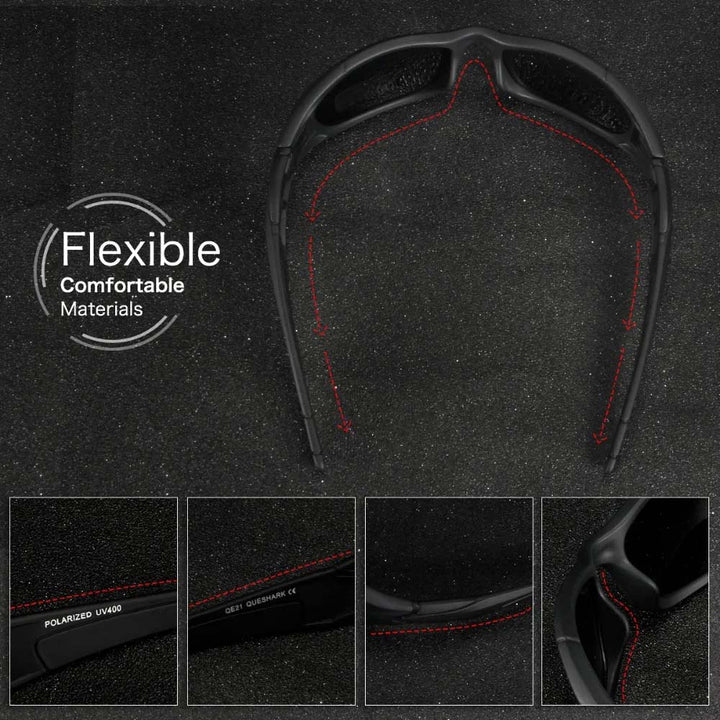 "Polarisierte Motorrad-Sonnenbrille, modernes Design, leichte Konstruktion, klare Sicht, Blendschutz, ergonomisch, lila Linse