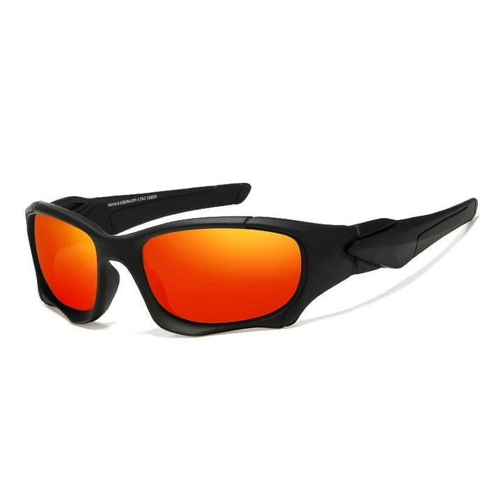 "Polarisierte Motorrad-Sonnenbrille, modernes Design, leichte Konstruktion, klare Sicht, Blendschutz, ergonomisch, lila Linse