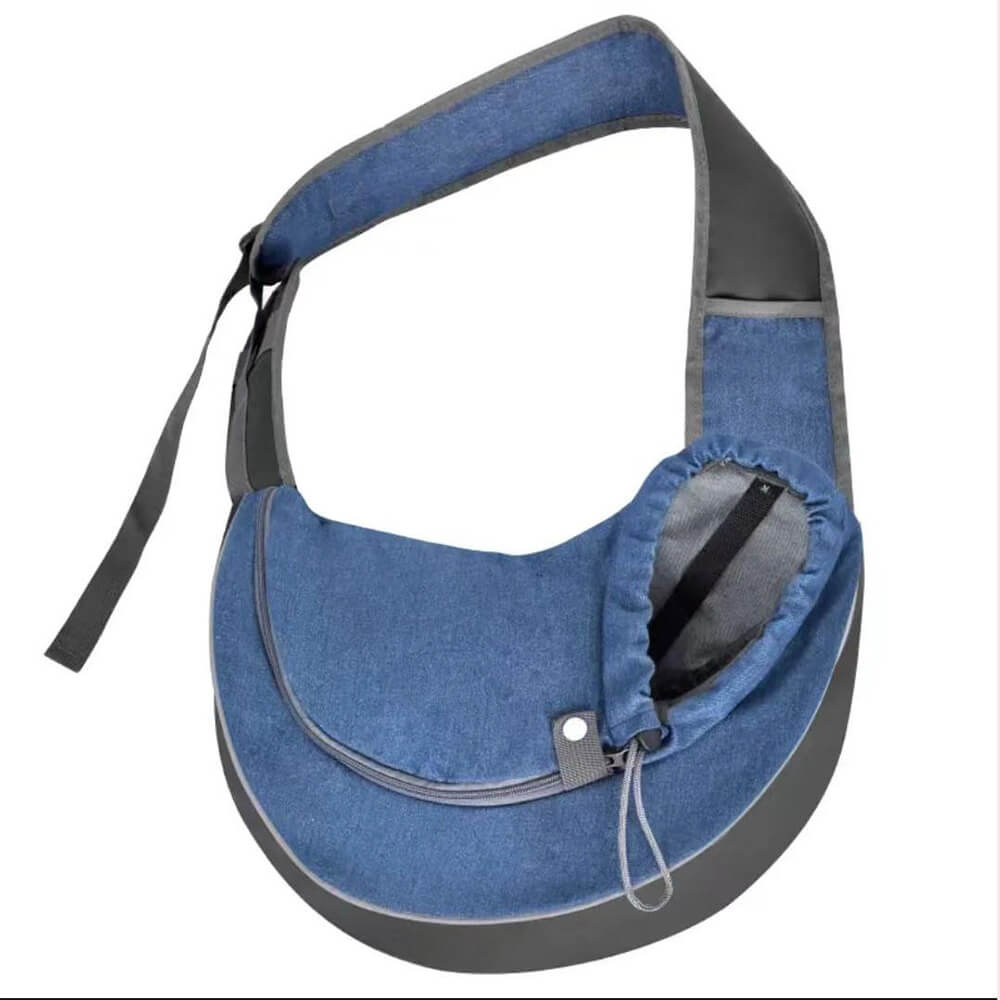 Compact and portable mesh pet carrier bag, ideal for comfortable short-distance pet travel