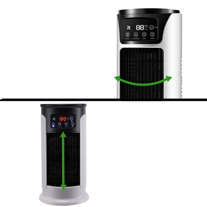 Compact portable evaporative cooler for windowless AC, ideal for personal room or office cooling.
