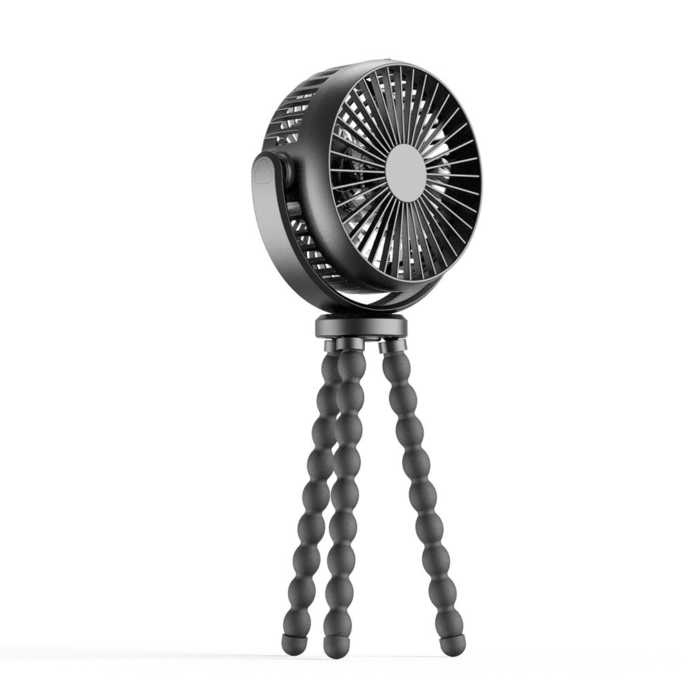 Portable rechargeable fan for on-the-go cooling. Compact personal fan with strong airflow.