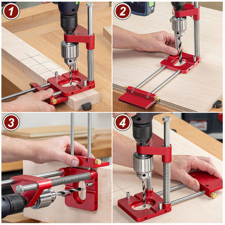 Präziser Holzbearbeitungs-Locator, robustes Design aus legiertem Stahl, ideal für genaue Markierungen und Bohrungen.