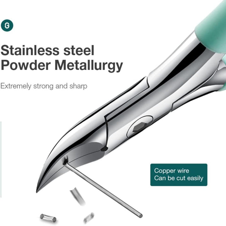 Professional senior nail clippers with ergonomic design for thick toenails & ingrown nails. Stainless steel, easy to use.