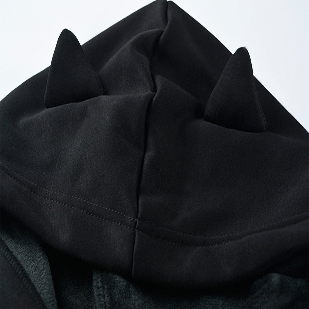 Cute women's cat ear hoodie, a stylish & comfortable pullover top, ideal for playful fashion & aesthetic casual outfits.