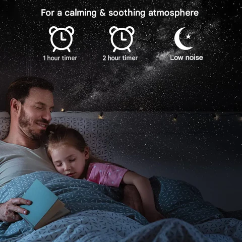 "Projektorlampe, 13-in-1, mit LED, zeigt farbenfrohe Planeten und Galaxien, ideal für entspannende Heimumgebung."