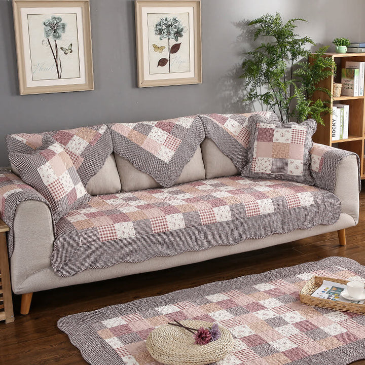Comfortable breathable quilted couch cover, non-slip, washable, perfect furniture protection.