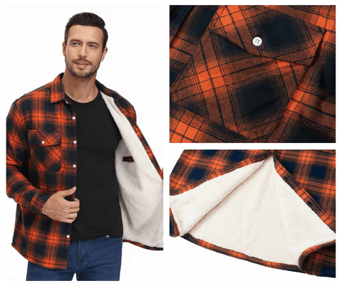 Fodrad Rutig Jacka för Män - Värme och Stil för Kyliga Dagar