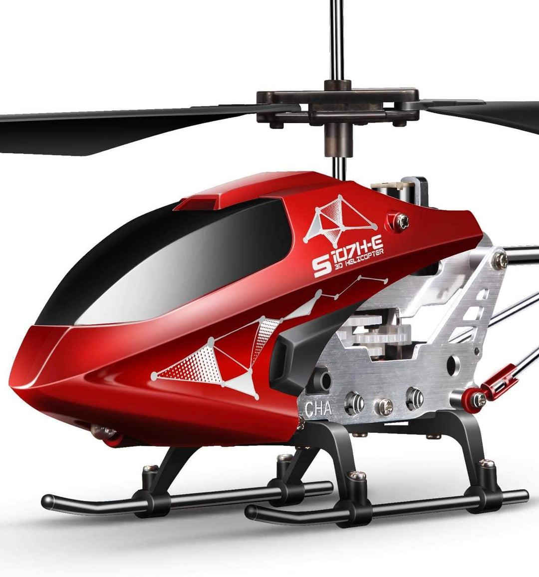RC Hubschrauber S107H in Grün, mit Höhenhaltetechnologie, LED-Lichtern, kinderfreundlich, ideal für Indoor-Flüge.
