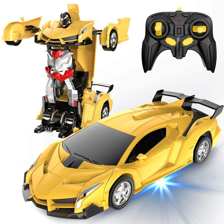 "RC Transformationsauto, Roboter-Spielzeug, 2.4GHz, farbenfrohes Auto, wandelbar in Roboter, ideal für Kinder, interaktiv"