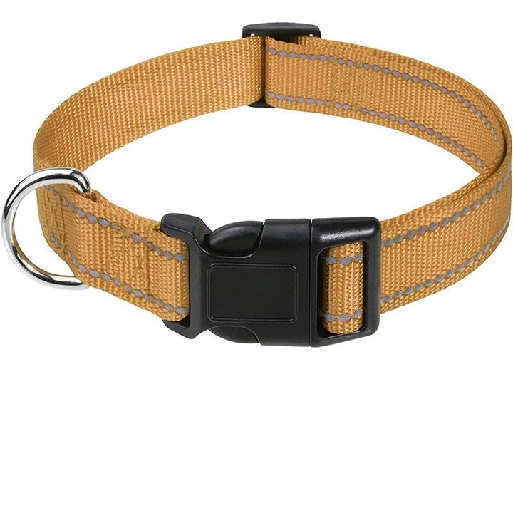 White unisex dog collar, lightweight & comfortable for all breed pets, solid color