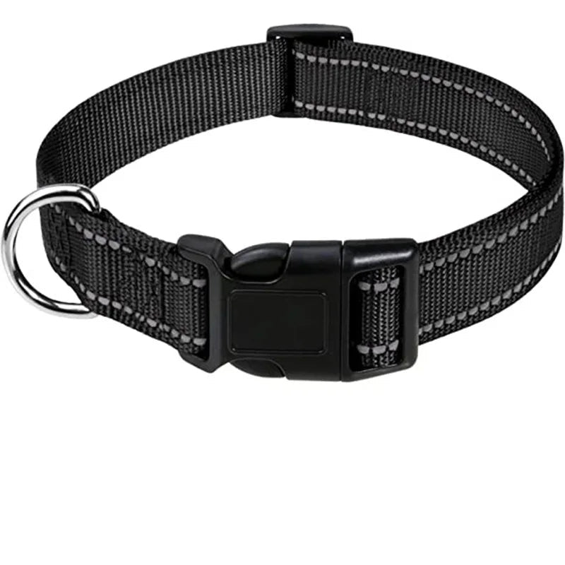 Blue unisex dog collar, lightweight & solid for small to large breeds, pet supplies