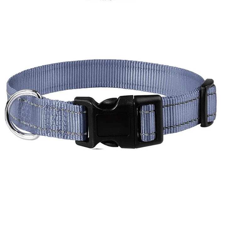Pink adjustable dog collar for small to large breeds, comfortable and colorful pet supply