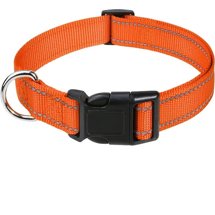 Yellow comfortable adjustable dog collar, lightweight and colorful pet supply for all breeds