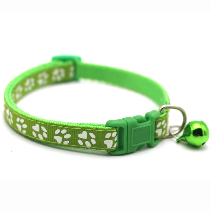 Assortment of colorful adjustable pet bowtie collars with bells, perfect stylish accessories for dogs.