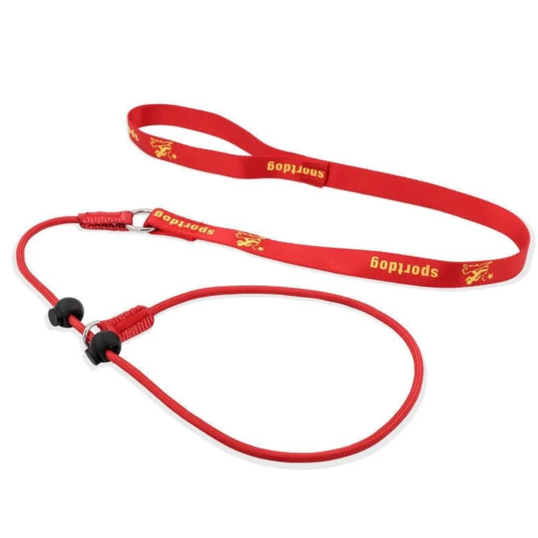 Yellow heavy-duty nylon slip lead for dog obedience training and walking