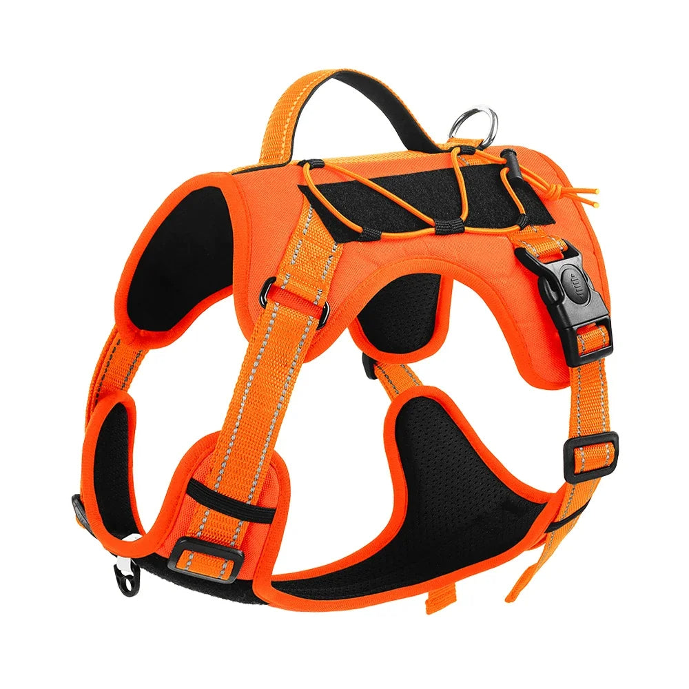 Reflective no-pull dog harness for comfortable walking and pet control