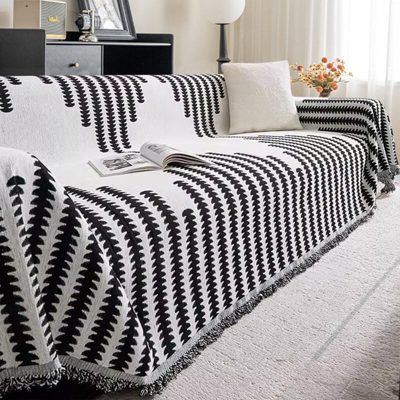 Washable chenille sofa cover, reversible design for long-lasting anti-scratch protection and versatile home decor styling.